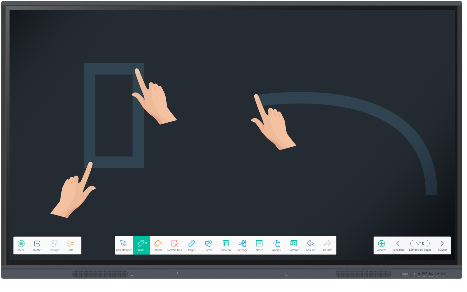 définition de l'interface tactile