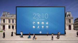 un écran interactif 98 pouces pour visioconférences