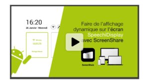 écran SpeechiDisplay pour salle d'attente