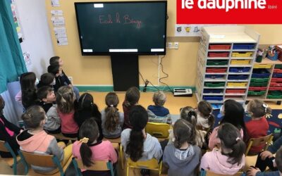 Le dauphiné libéré : l’école du Béage s’équipe d’un ENI et d’un visualiseur Speechi (Label écoles numériques 2020)