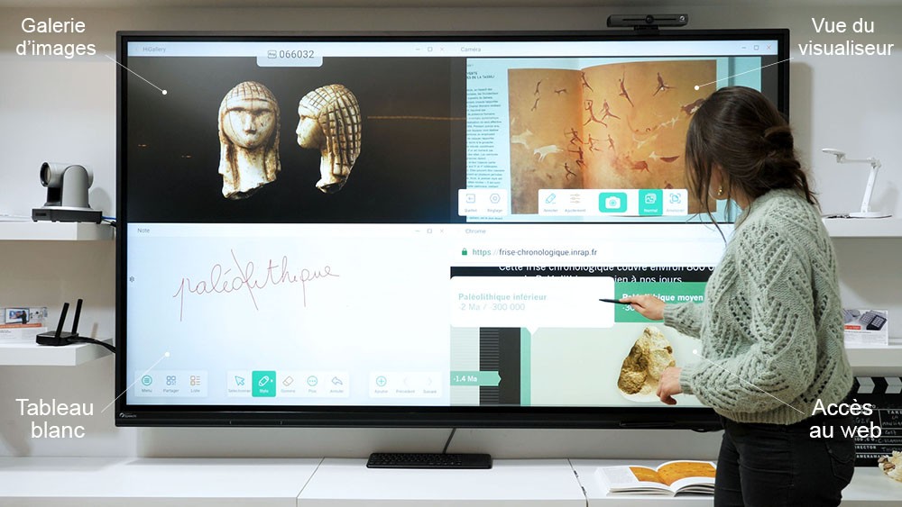 enseigner sur écran numérique interactif à l'université pour salles de TP et TD