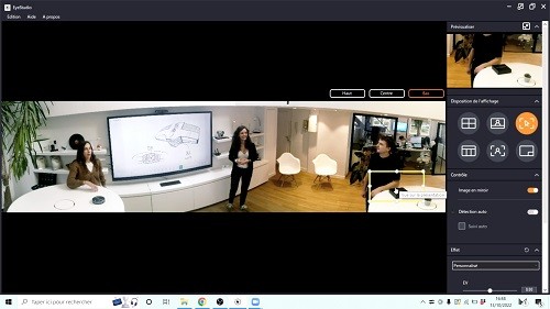 caméra 4k écran interactif windows avec eye studio