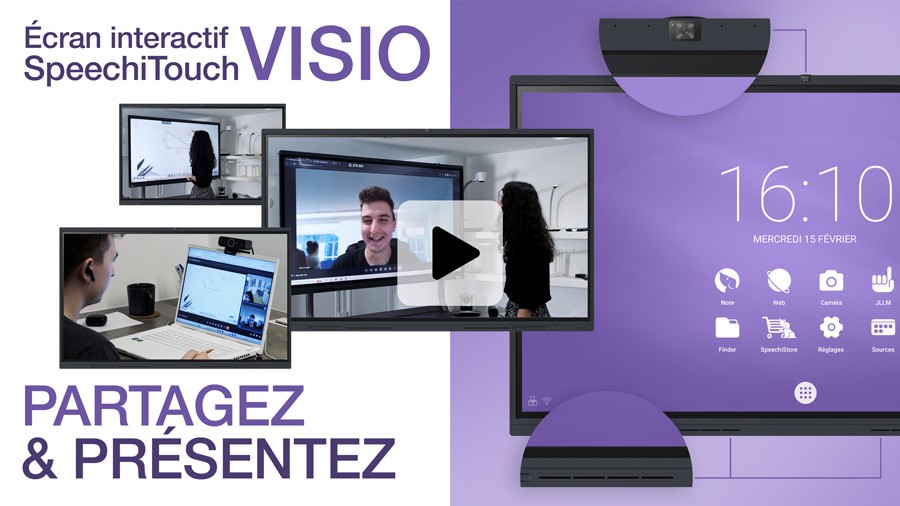 vidéo écran interactif visio SpeechiTouch pour faire cours à distance