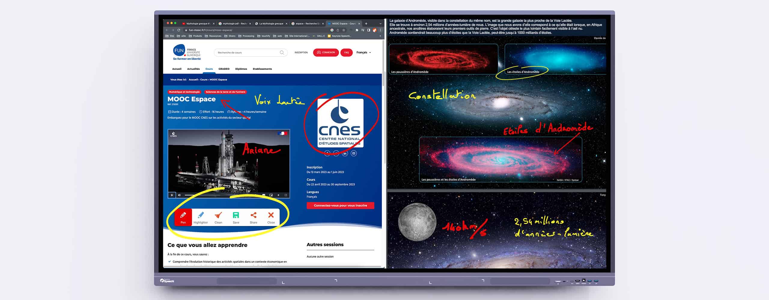 Le tableau interactif offre une expérience d'apprentissage plus immersive et interactive.