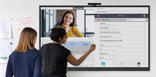 Videoconferencing camera for your remote lessons on the interactive display