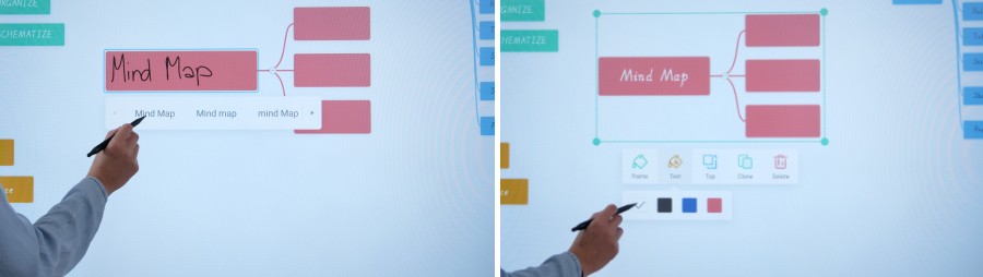 reconnaissance de texte automatique avec le mind mapping sur tableau blanc interactif