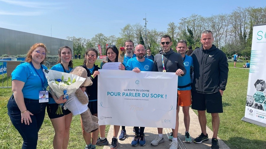 équipe speechi team building route du louvre pour soutenir SOPK Europe