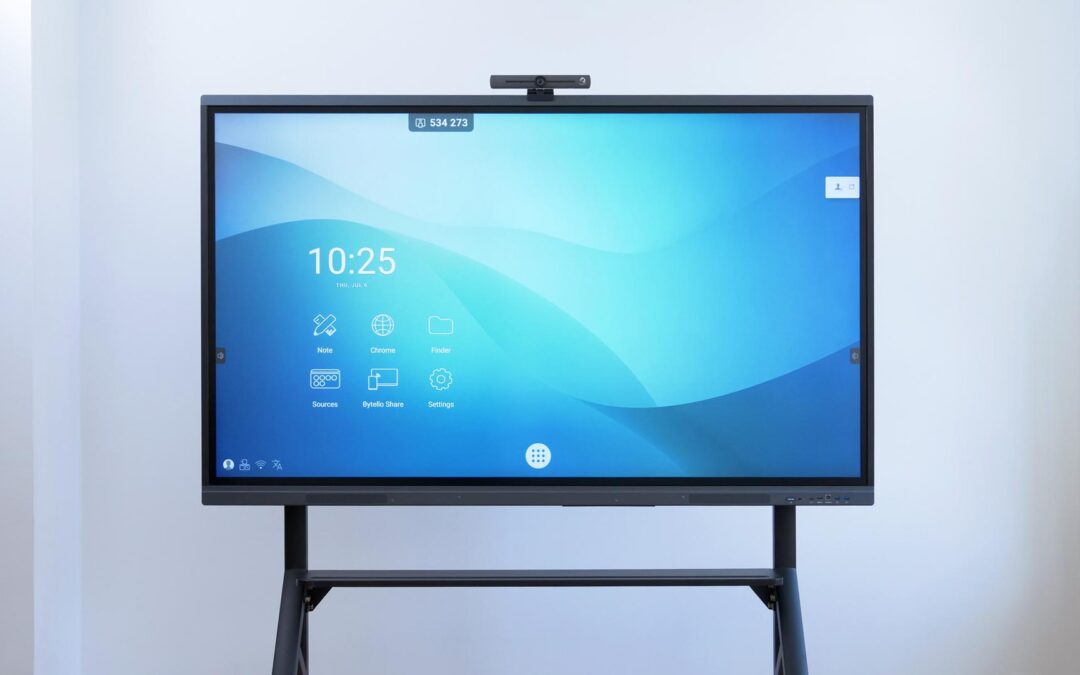 Interactive touch screen displays for classrooms and meeting rooms