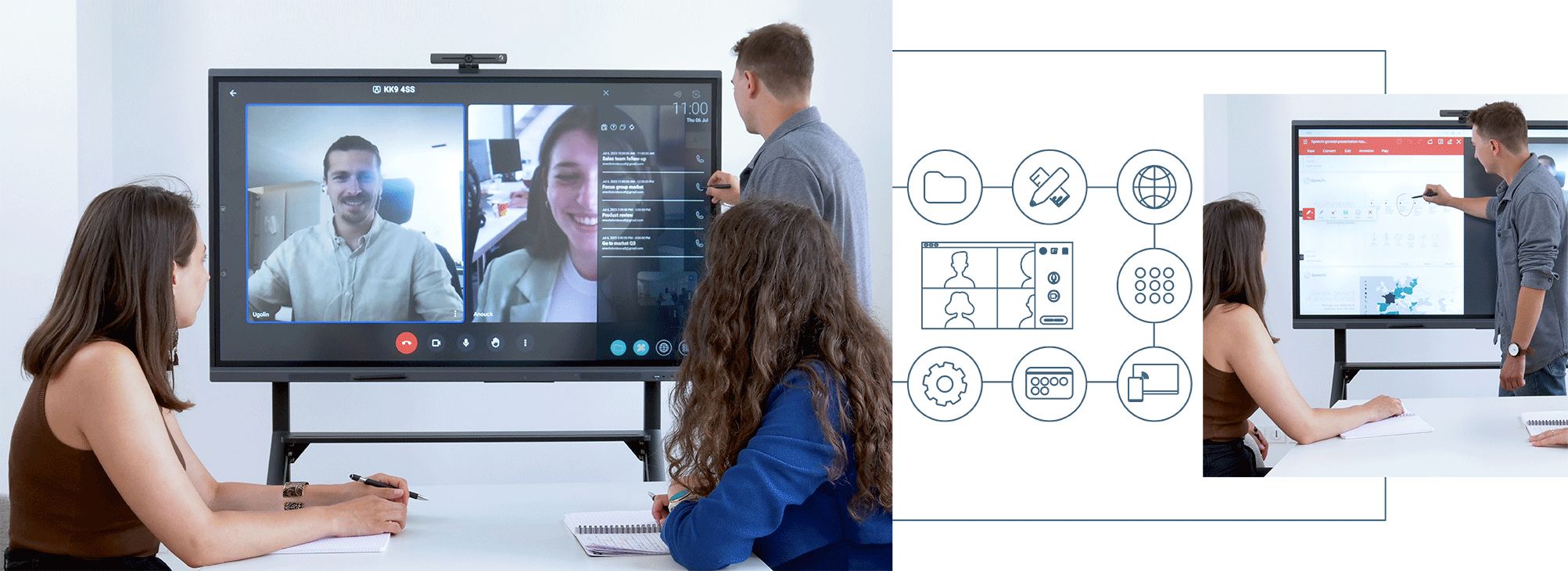 Whiteboard software for more engaging virtual communication.