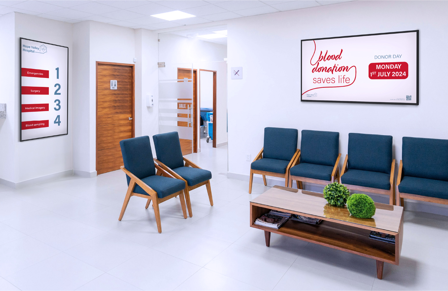 Digital signage and on-screen communication in the healthcare sector