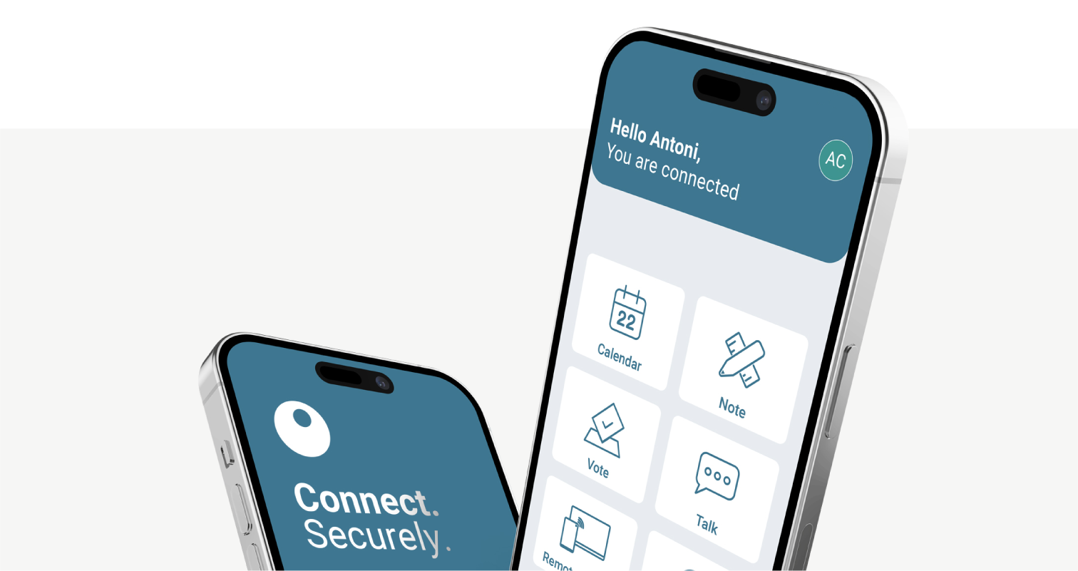 Conexión a la interfaz Speechi Connect a través de tu smartphone para un acceso rápido y seguro a tus datos