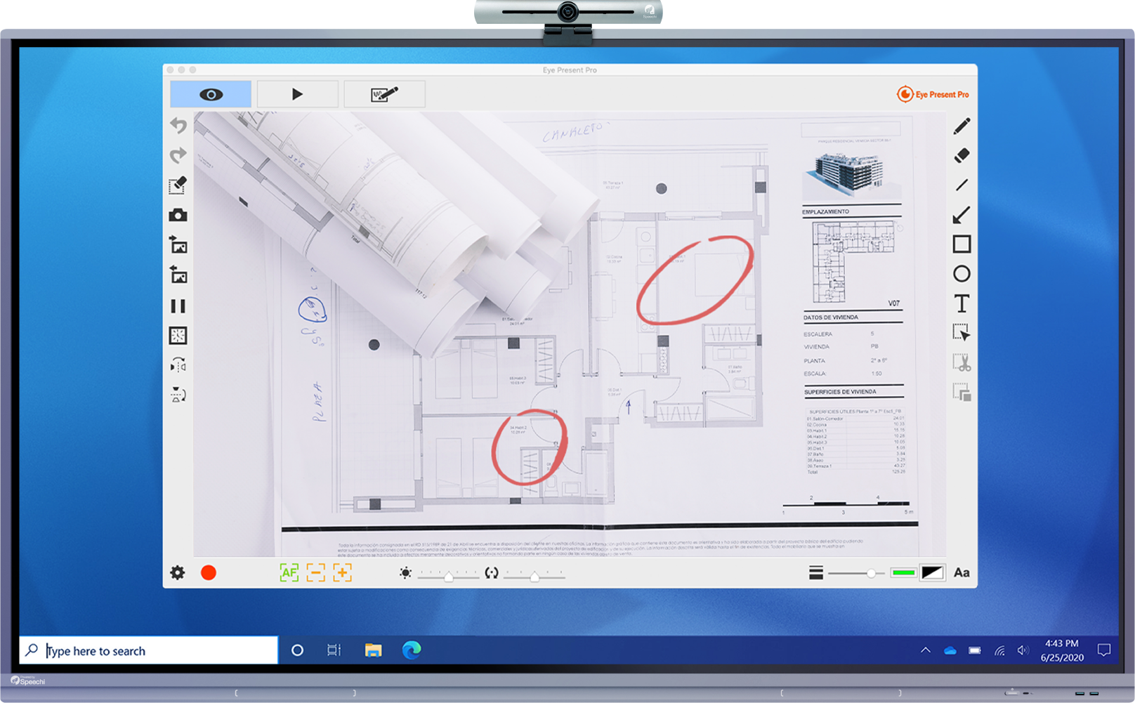 Diffusion en image de vos documents et objets sur tablette tactile géante Android avec le visualiseur SPE-VI-102