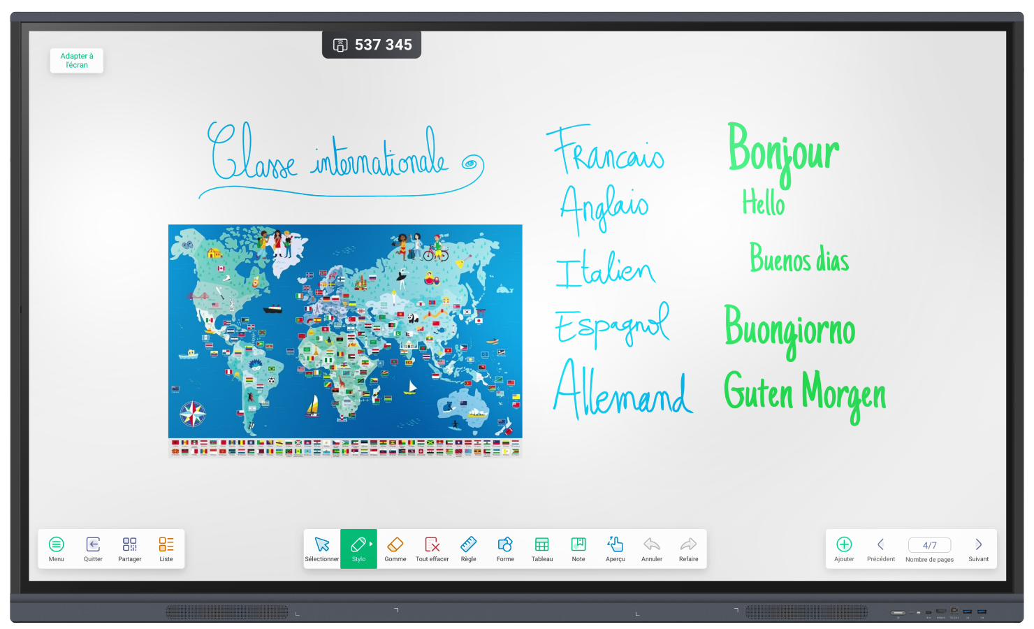 tableau interactif mobile