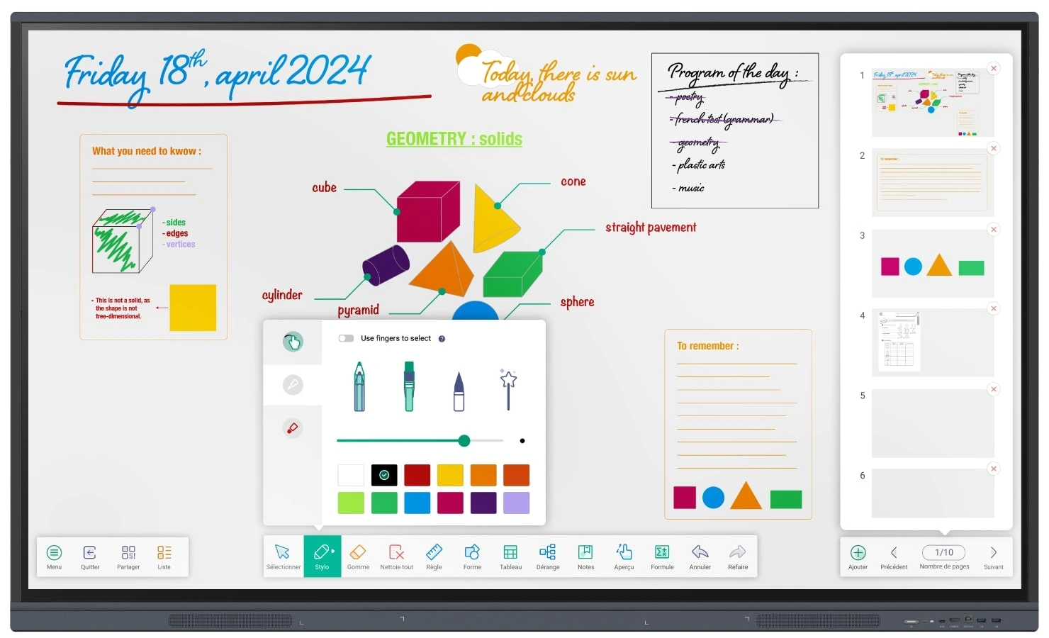 Interactive screen for more productive video conferencing