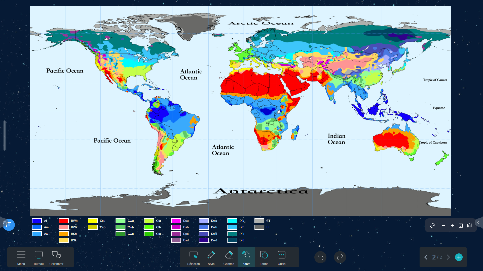 Clasificación climática de Köppen en Iolaos (2D)