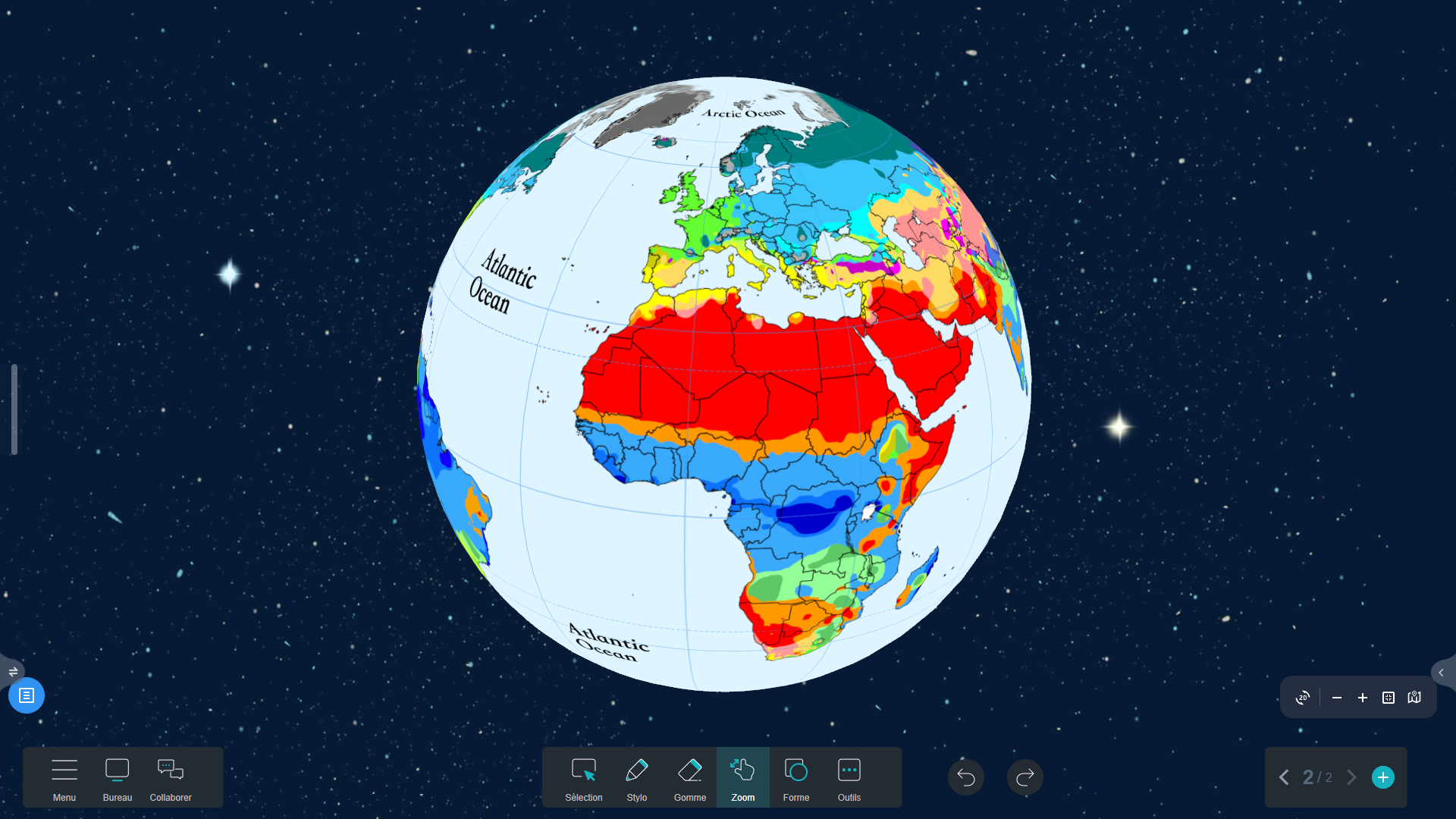 Clasificación climática de Köppen en Iolaos (3D)