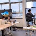 écran géant et tactile dans le supérieur