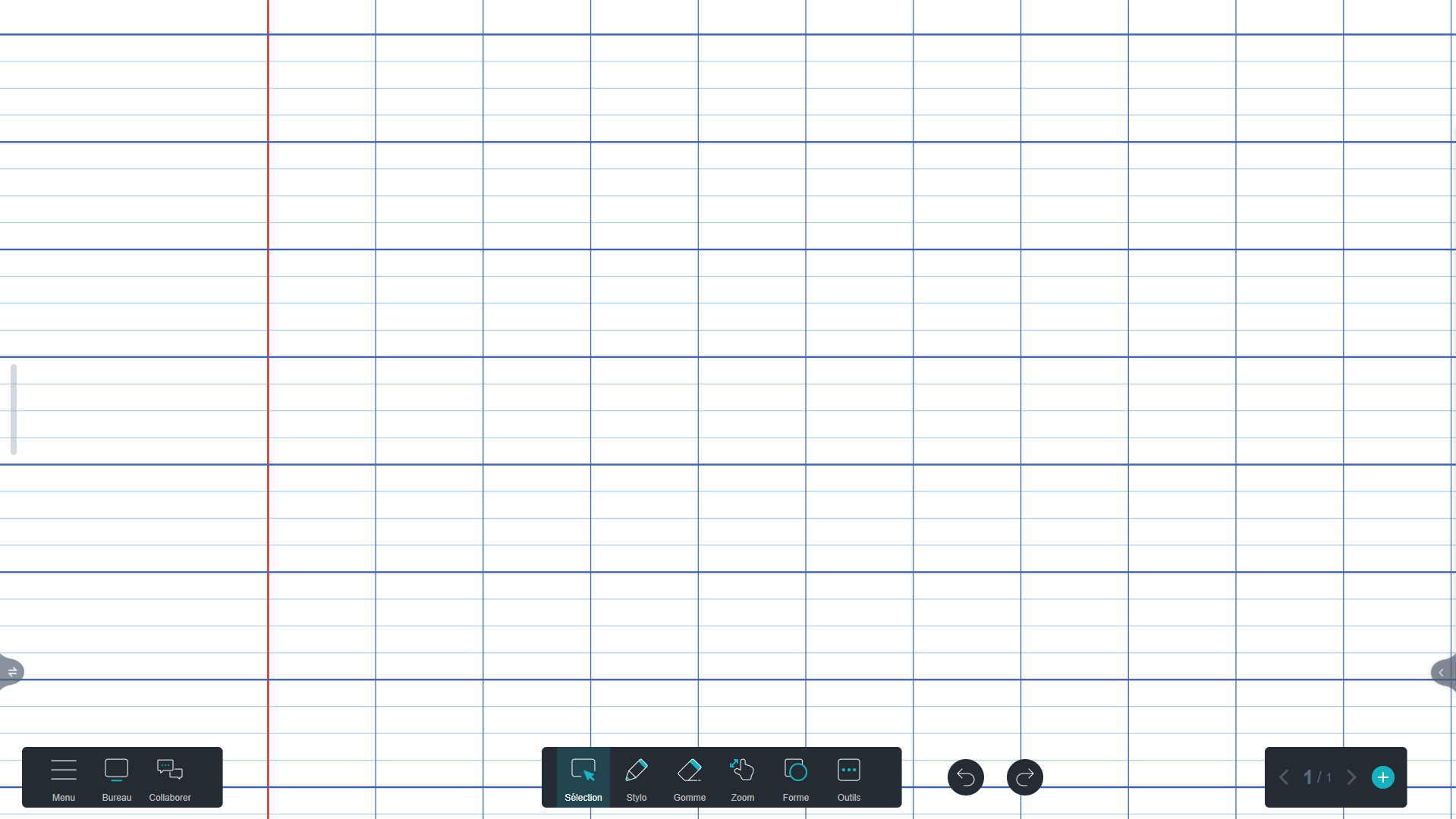 Lignage seyes dans le logiciel de tableau blanc Iolaos