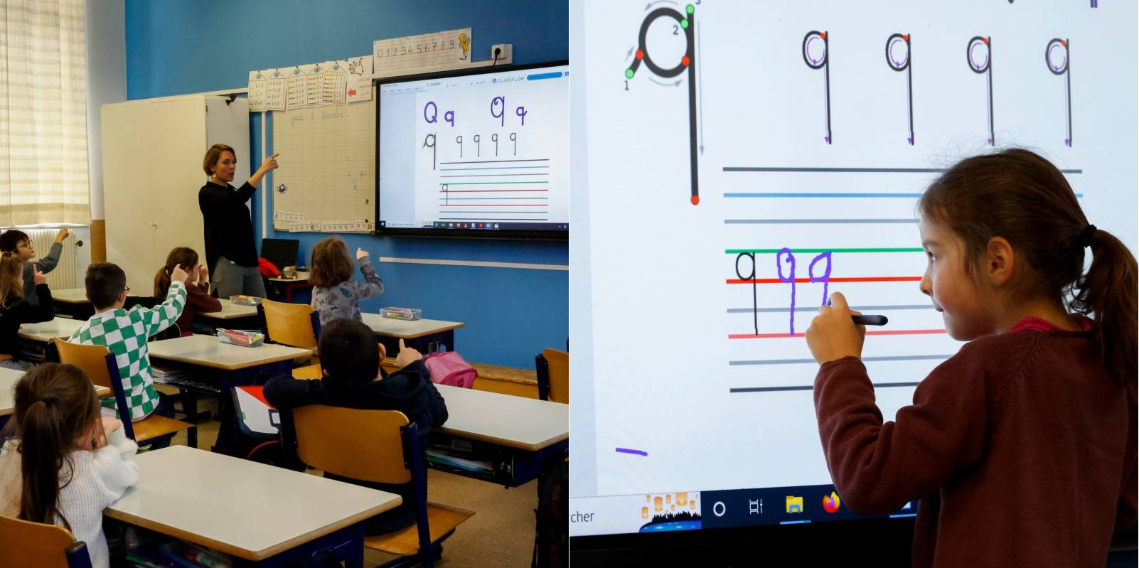 Learning to write letters on Interactive Displays