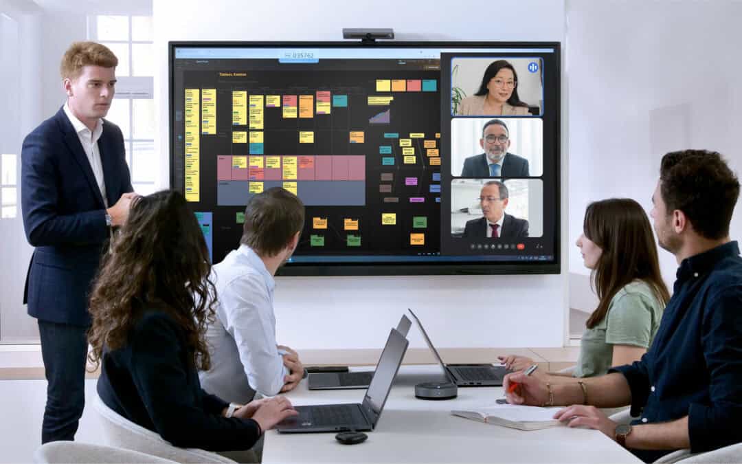 La mejor pantalla táctil para videoconferencias