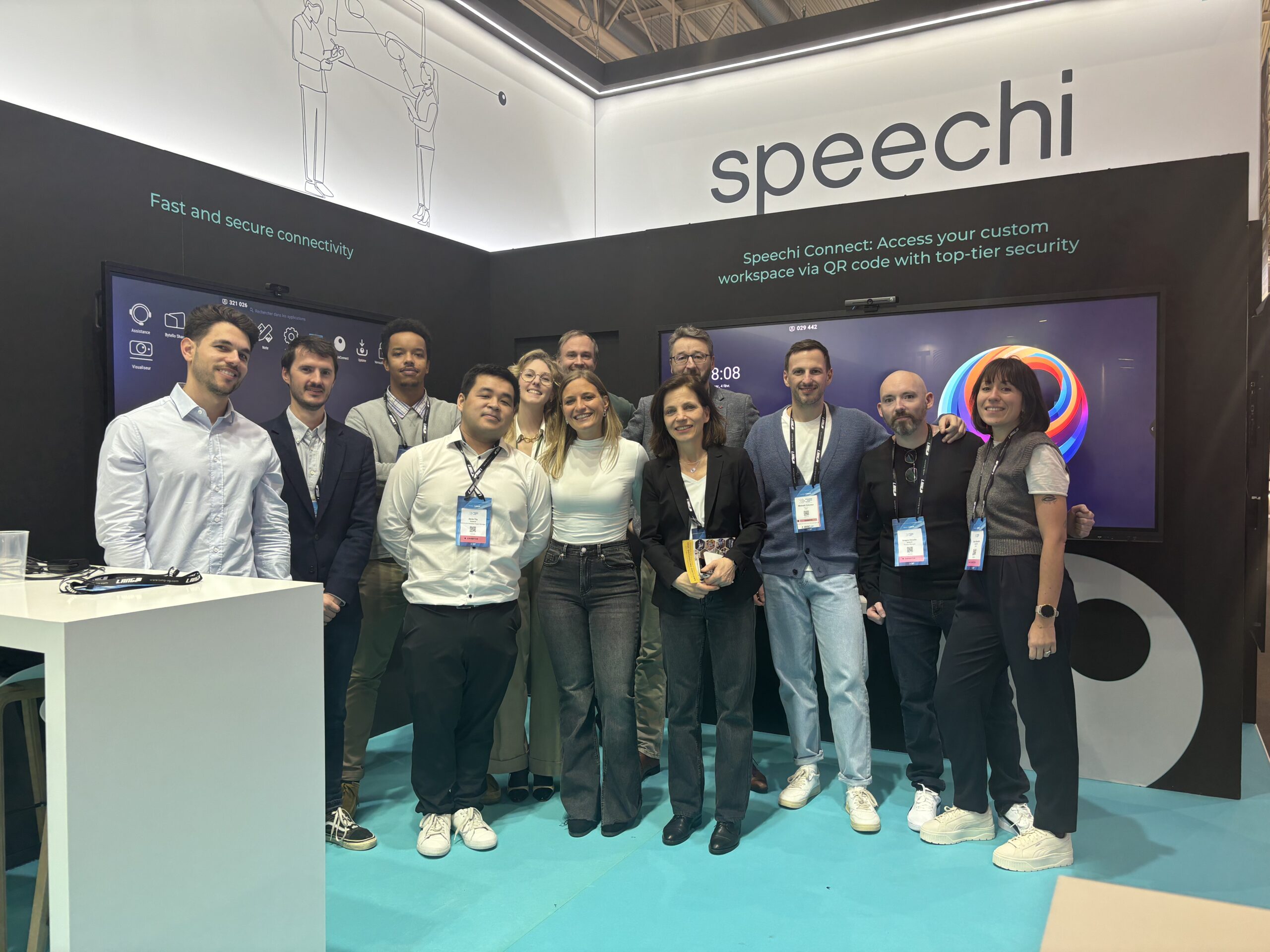 équipe speechi au salon ISE pour présenter ses écrans interactifs