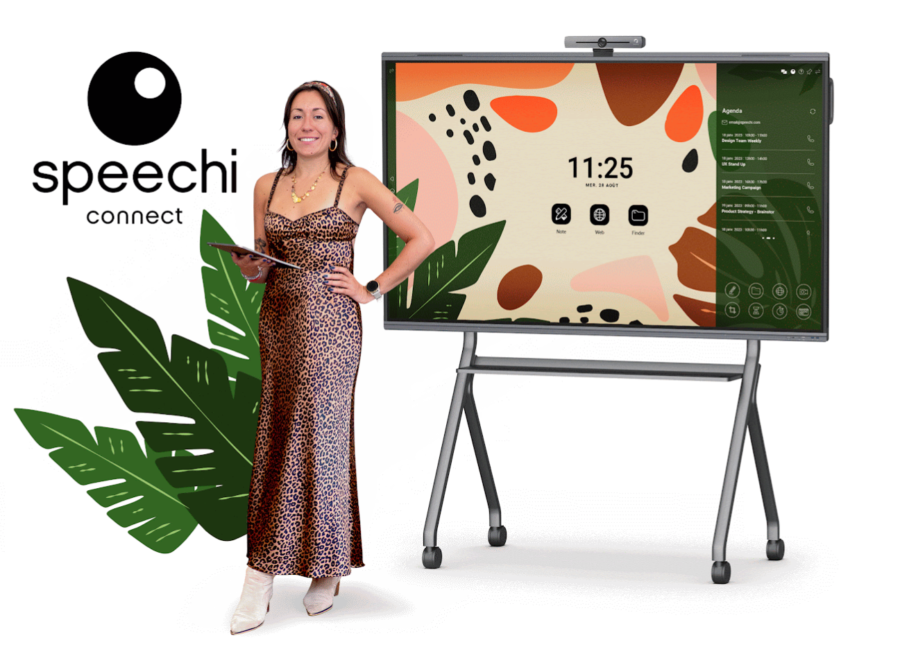 changing the wallpaper for many interactive screens with speechi connect 