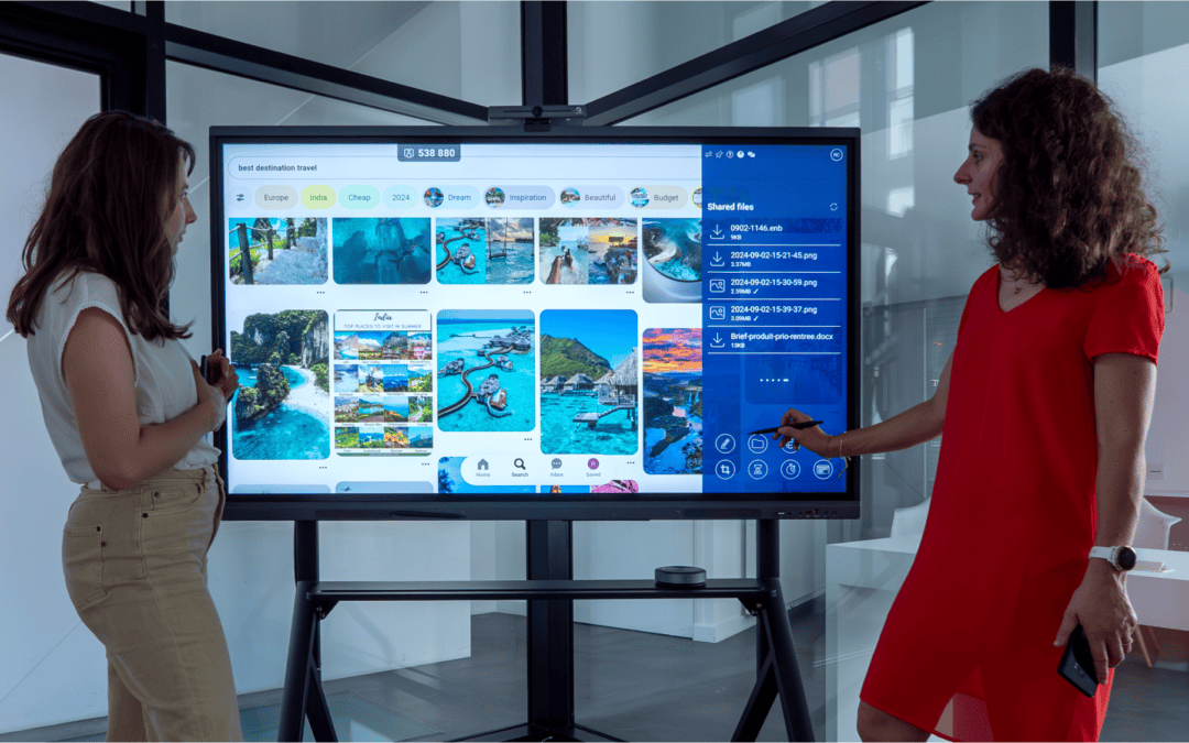 Toolbar setup for interactive screens
