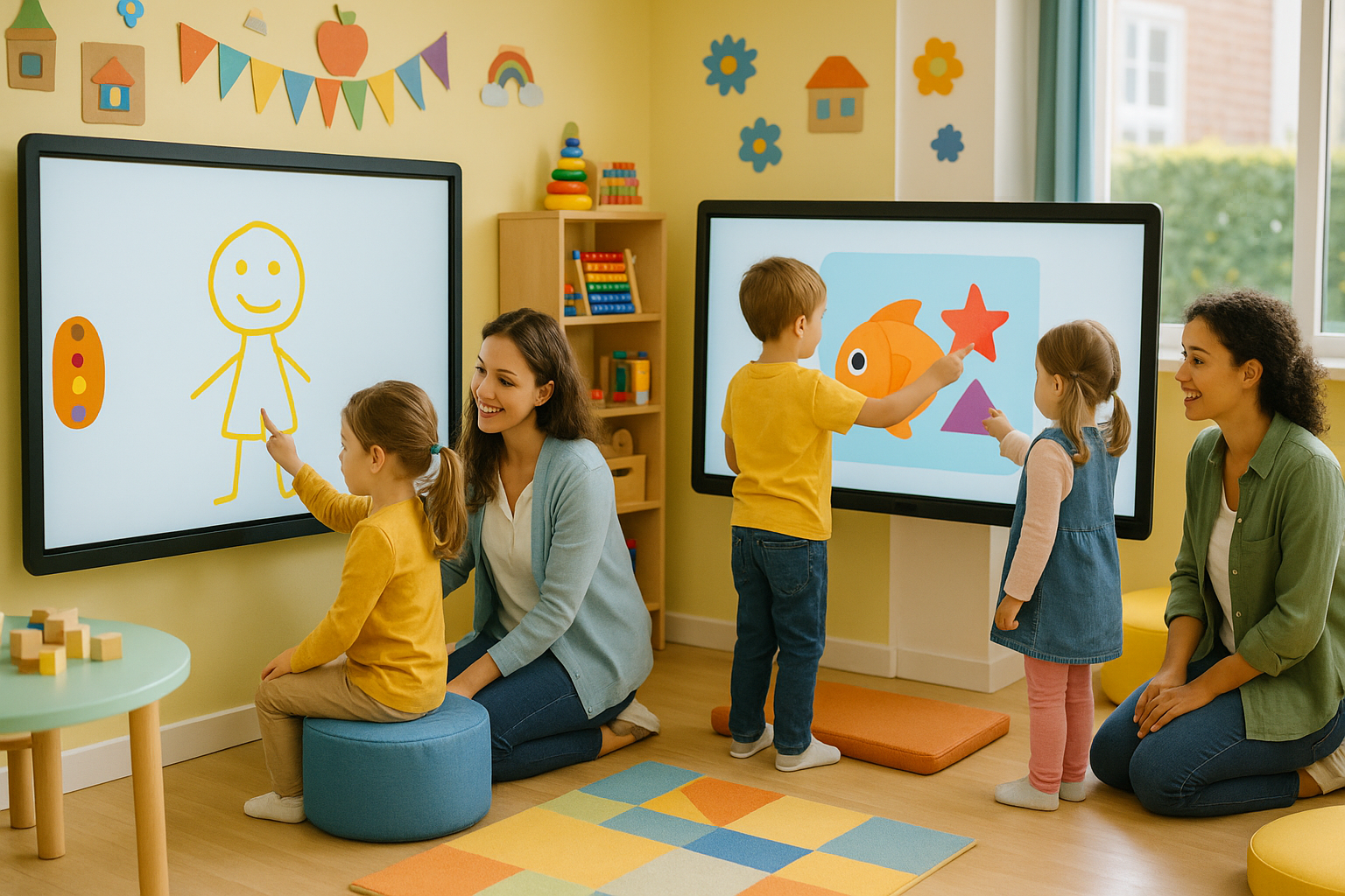 l'écran interactif comme interface tactile en crèche