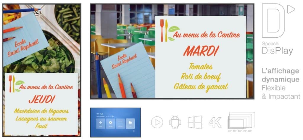 Le prix Speechi de logiciel affichage dynamique