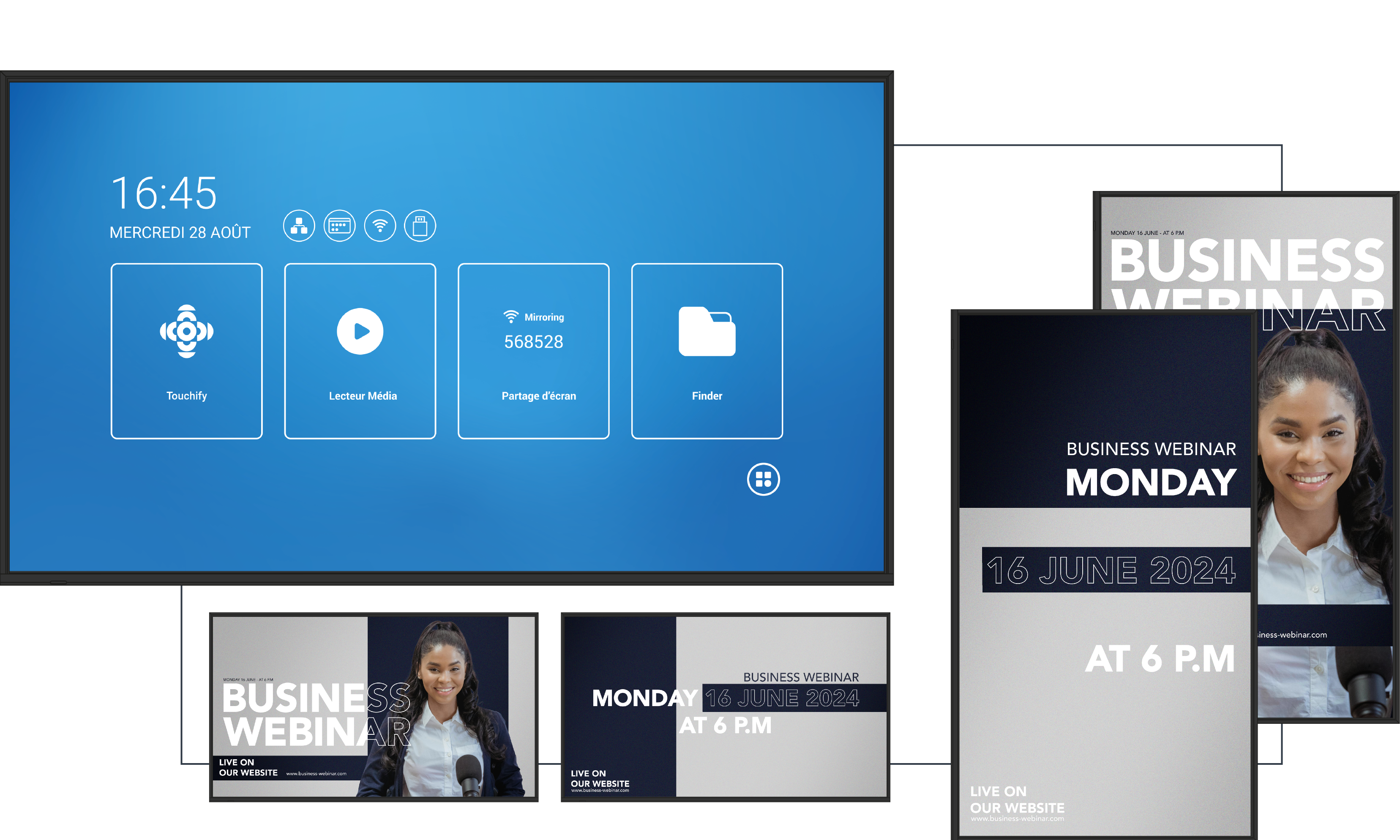Digital signage touch display Speechi