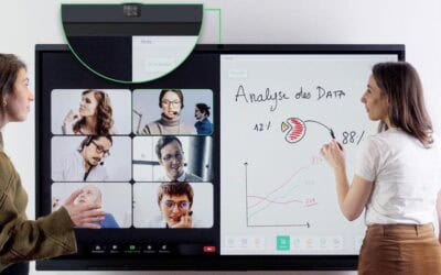 Ein moderner besprechungsraum mit interactive whiteboard
