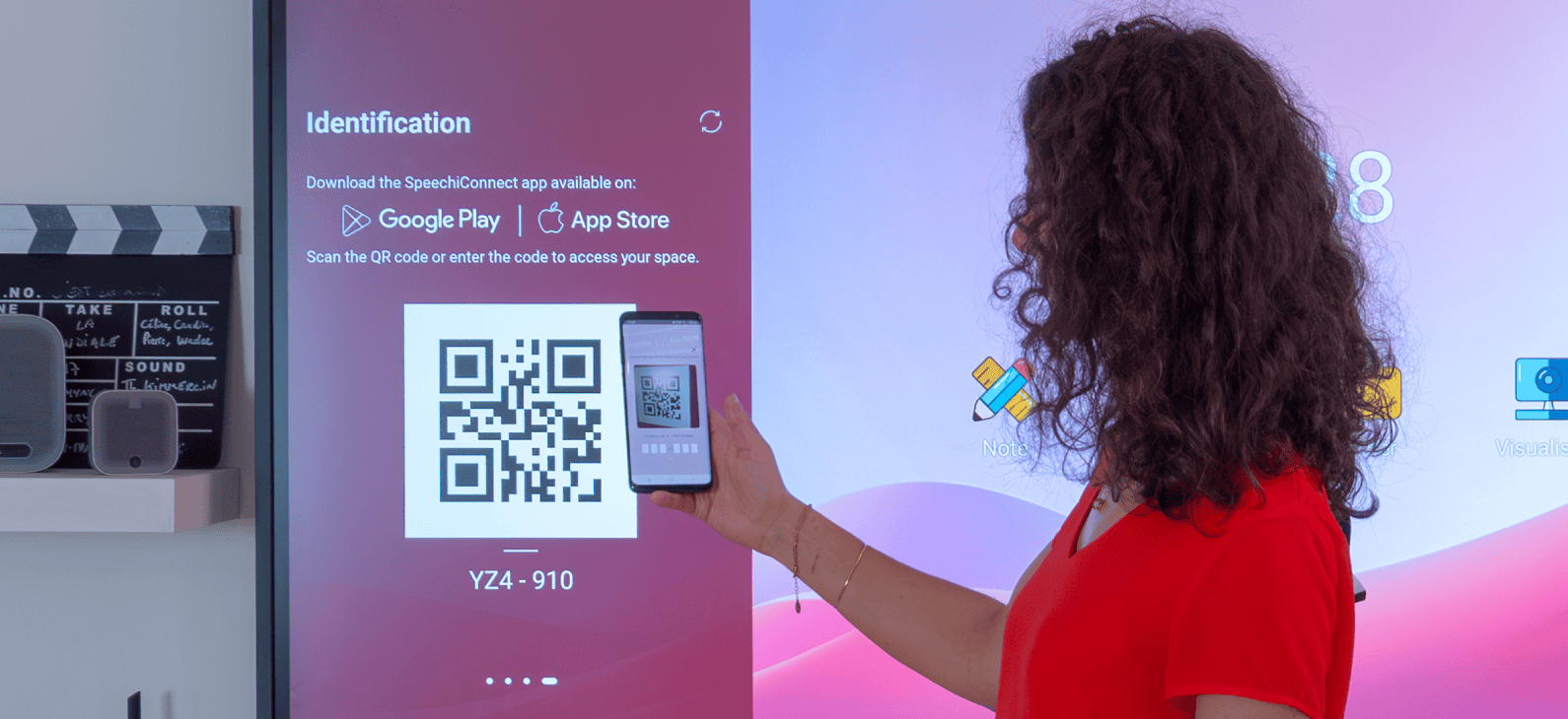 interactive-screen-workspace-login Login process into the interactive screen workspace