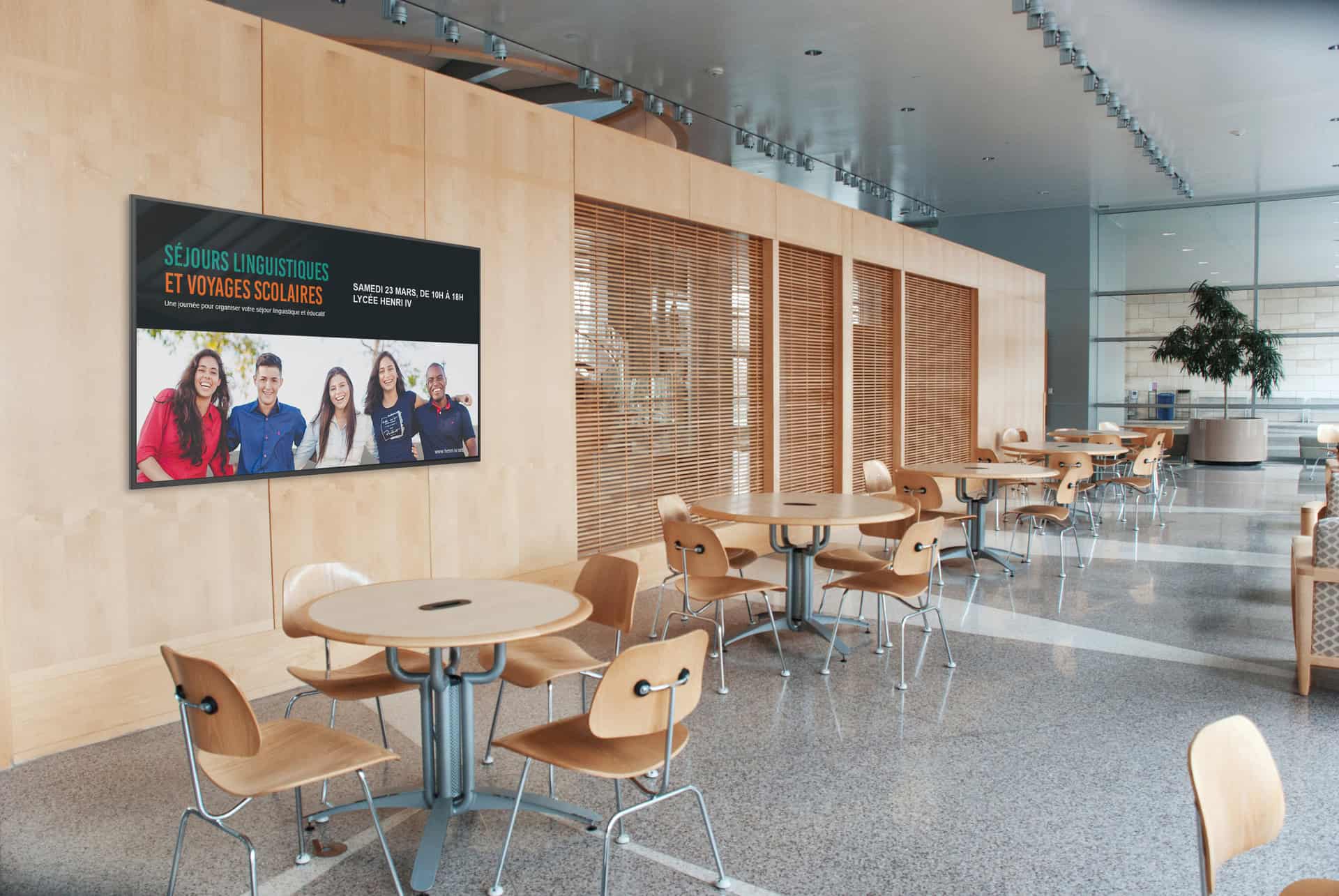 Digital-signage-im-geschäft-mit-Speechi Digital signage im geschaeft