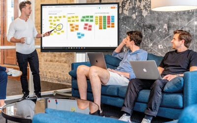 Welche vorteile bietet ein großes digitales whiteboard für unternehmen?