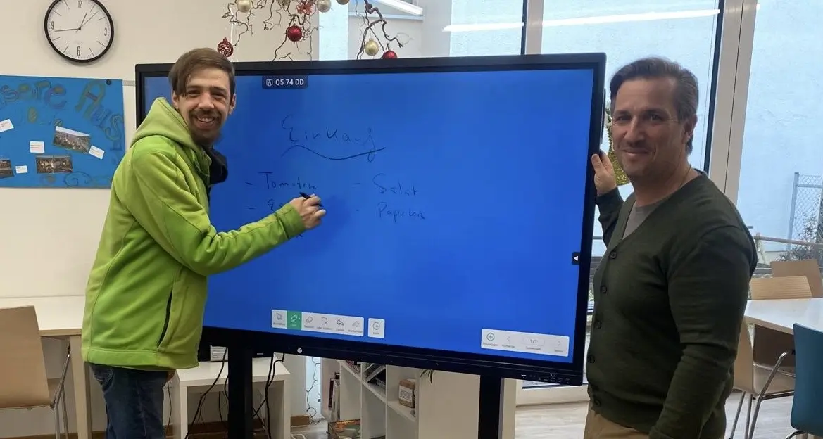 Interactive displays at the construction training centre in Roubaix