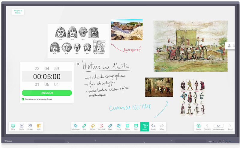 Tableau blanc numérique Note