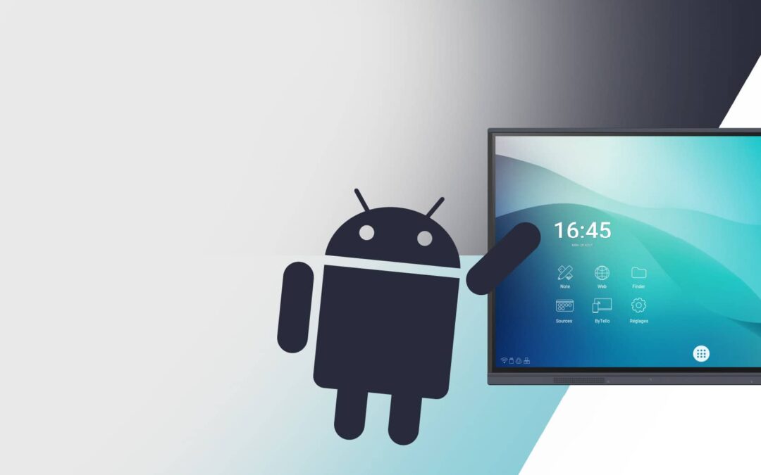 Android collaborative work tool on interactive screens