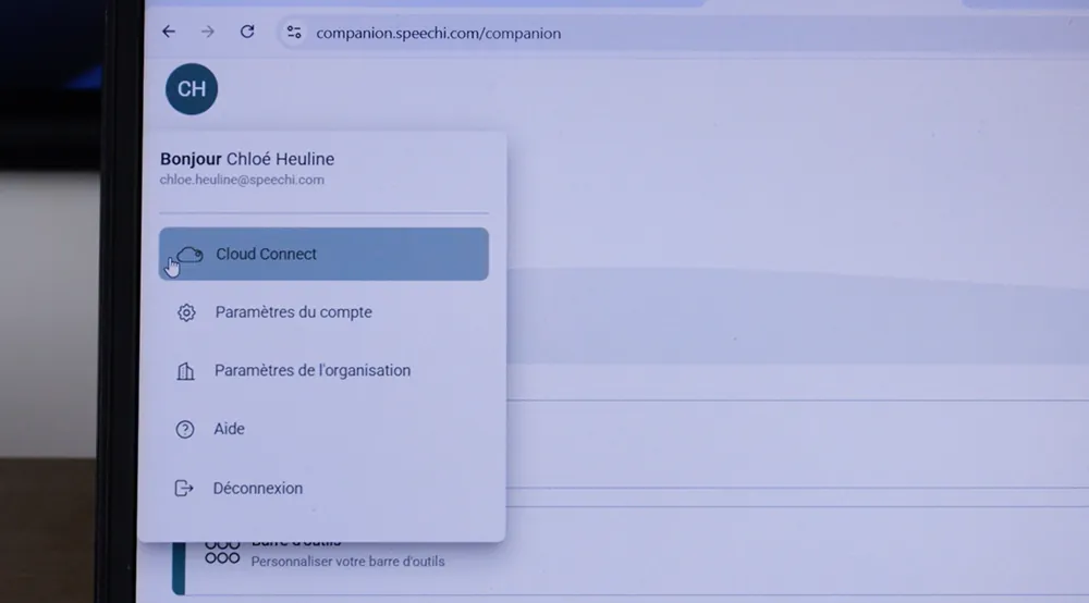 Cloud Connect in Speechi Connect application