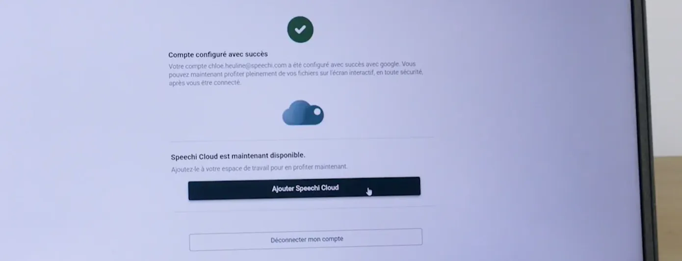 Click the “Add the Speechi Cloud” button.