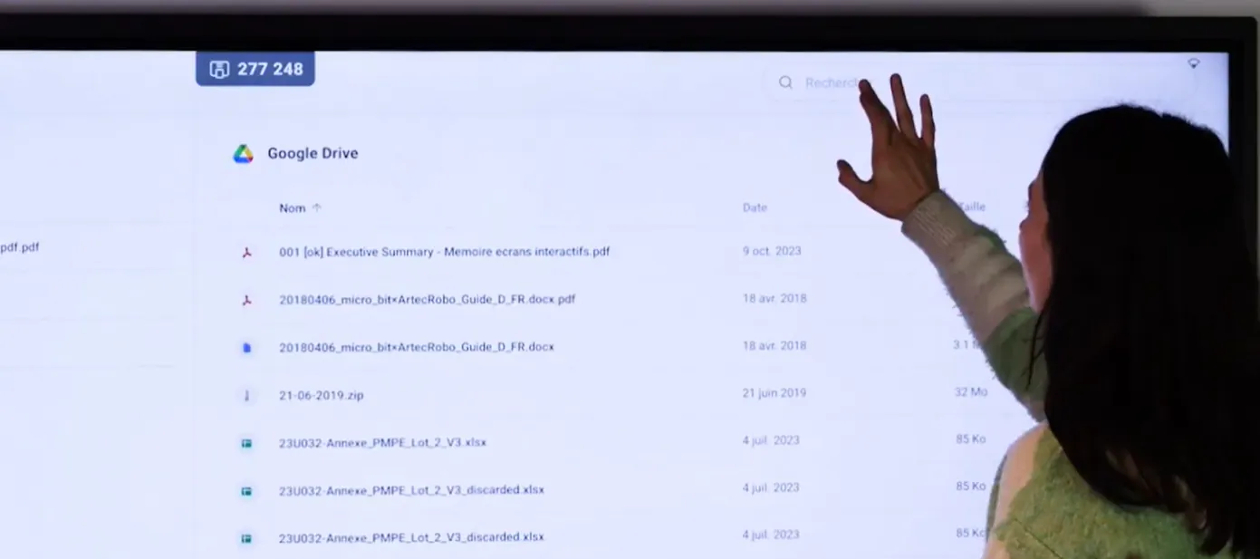 Search for a document using the search bar at the top right of the screen.