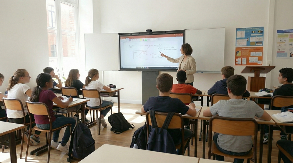 Nouveauté : un support pour écran interactif avec tableaux latéraux