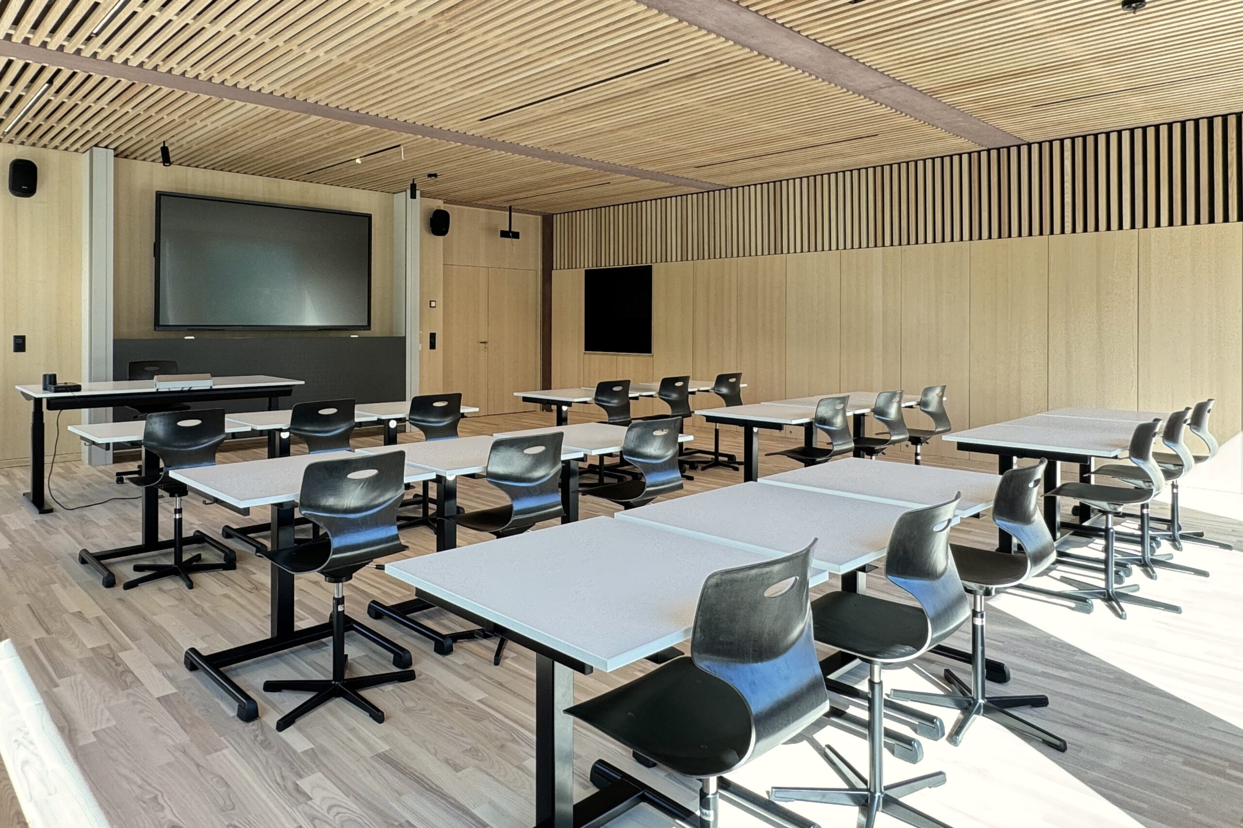 Middle school and high school in Liechtenstein fully equipped by Mobil with Speechi interactive displays