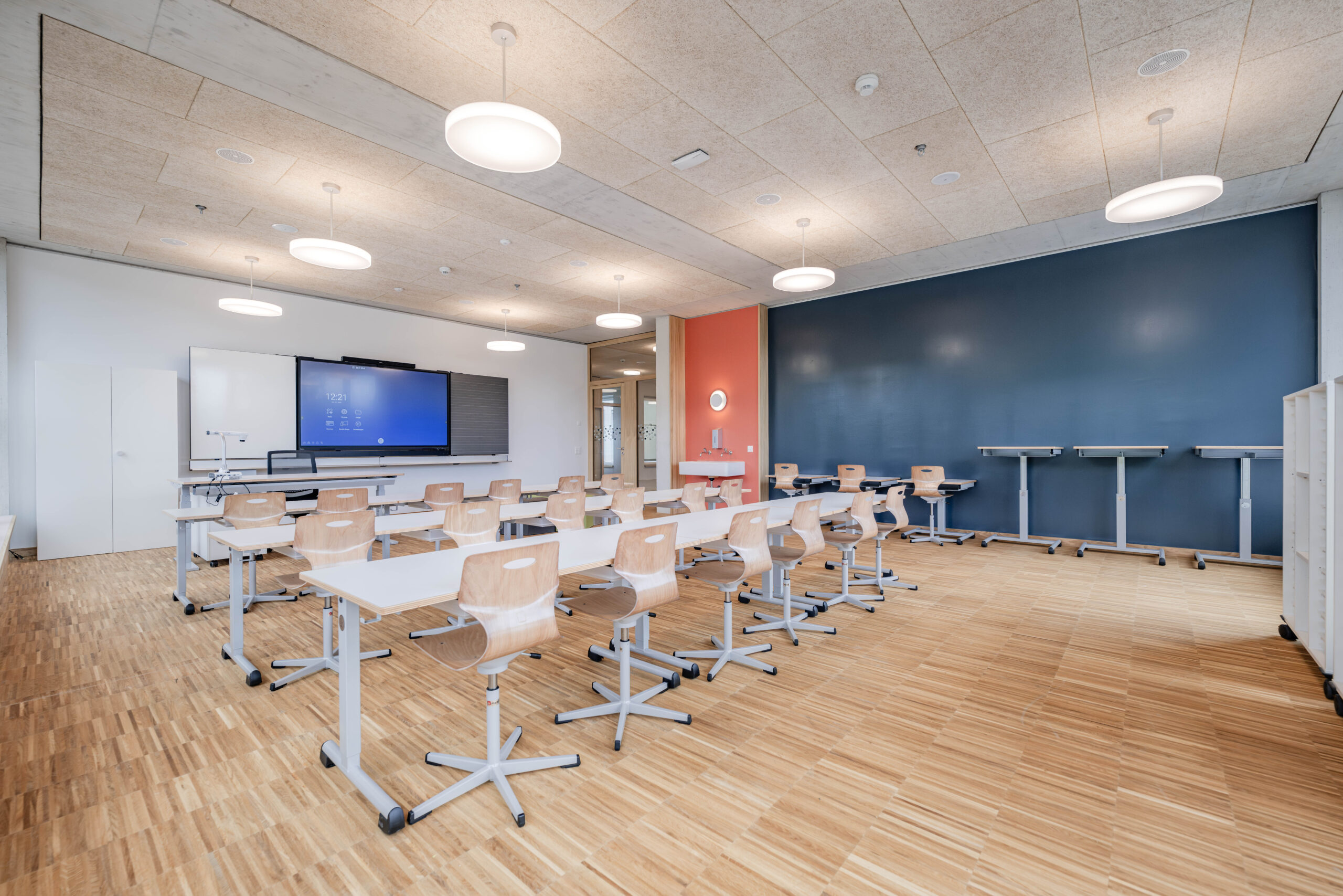 Surbaum School in Reinach, Switzerland, equipped by Mobil with a Speechi interactive display