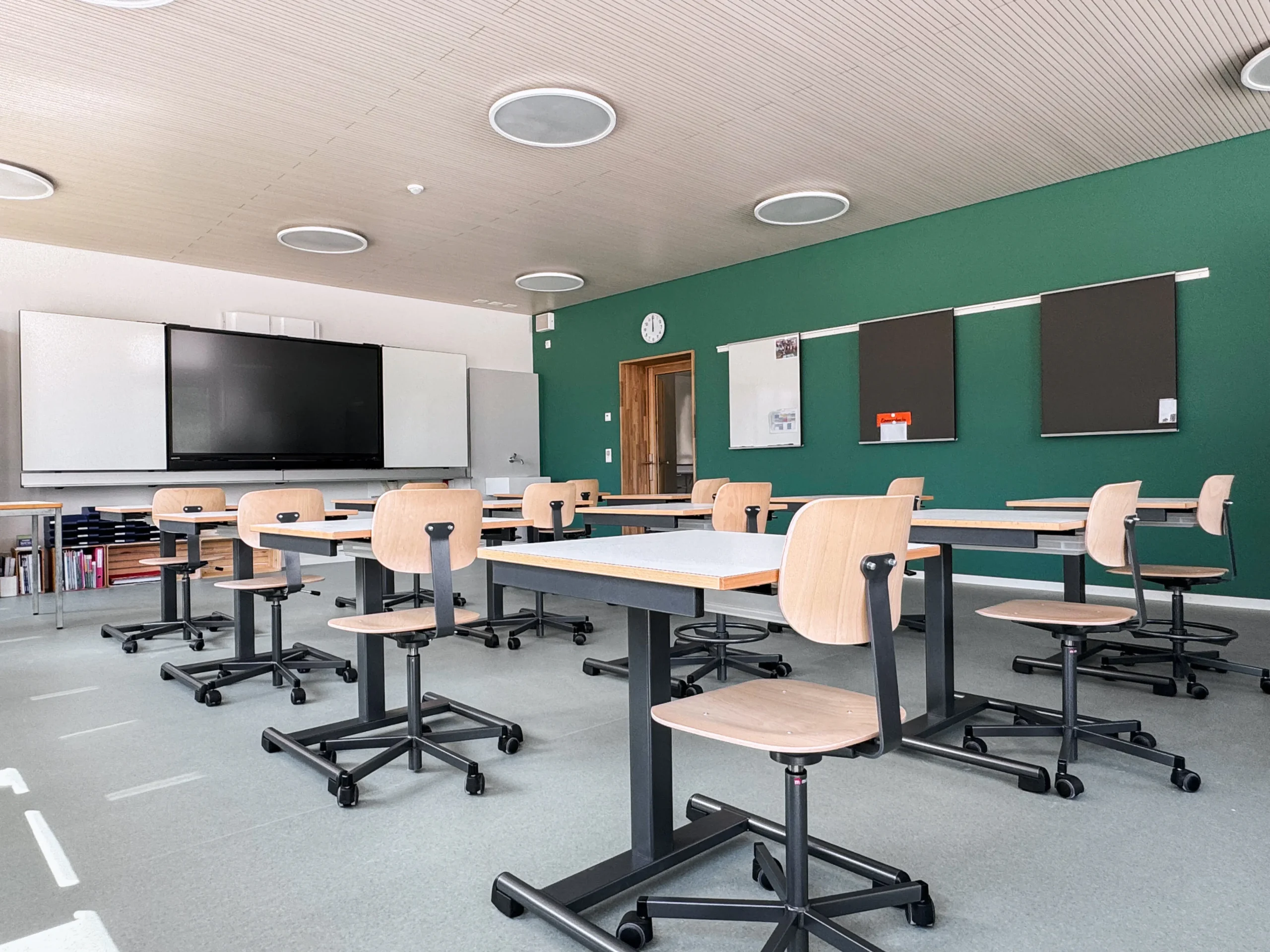 Wilderswil School building in Bern, Switzerland, fully equipped by Mobil with Speechi interactive displays