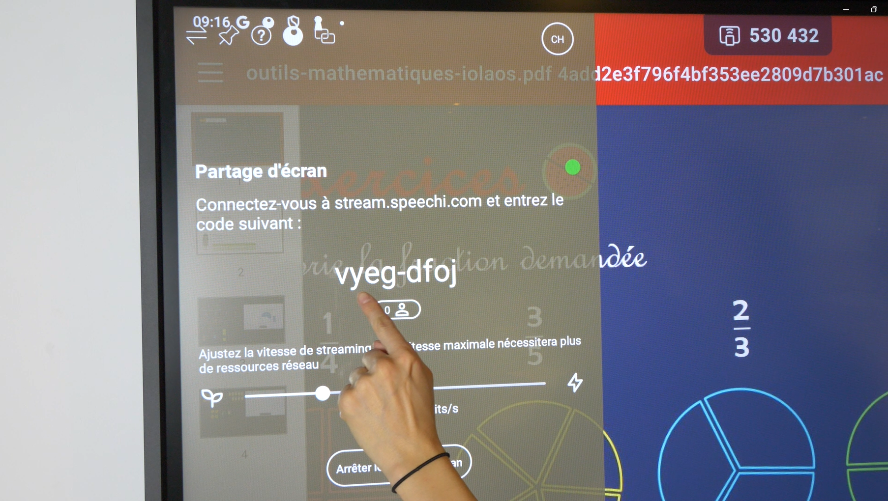 Mit diesem Passwort können Sie auf die Live-Ansicht des interaktiven Displays zugreifen.