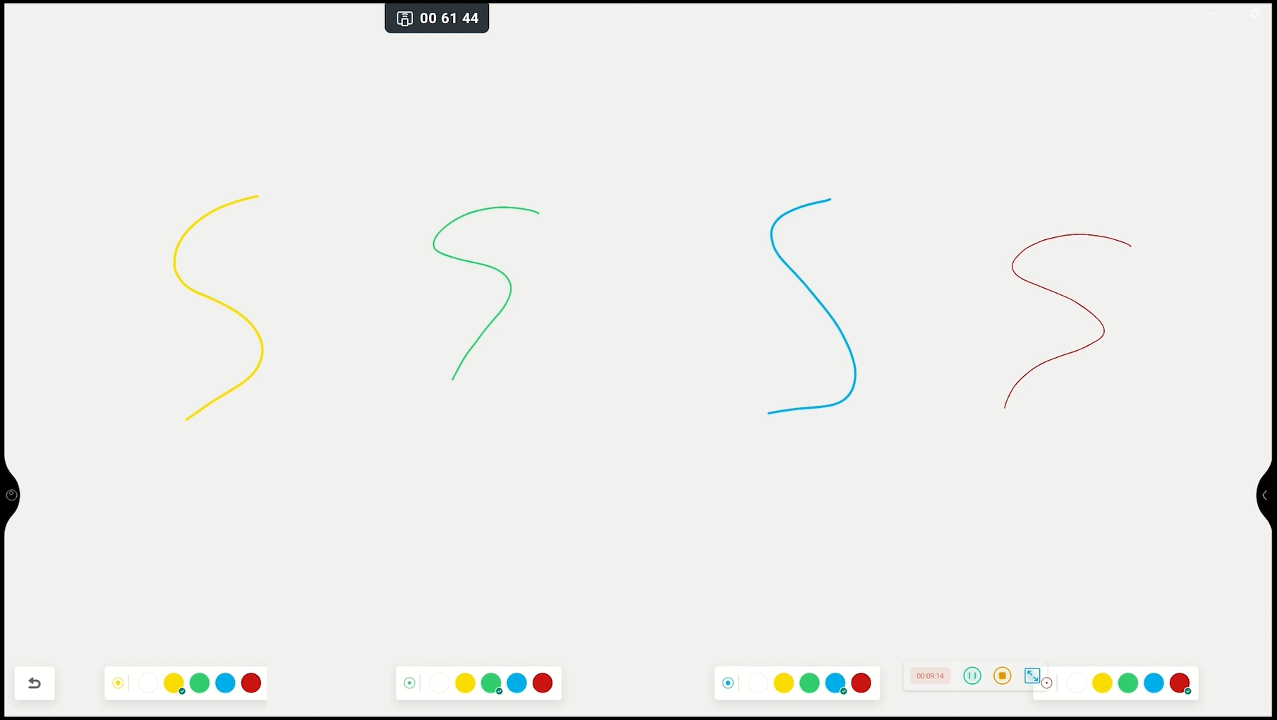 Diviser le tableau en plusieurs zones d'exercices