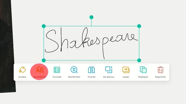1ère méthode de reconnaissance d'écriture dans le tableau numérique Note