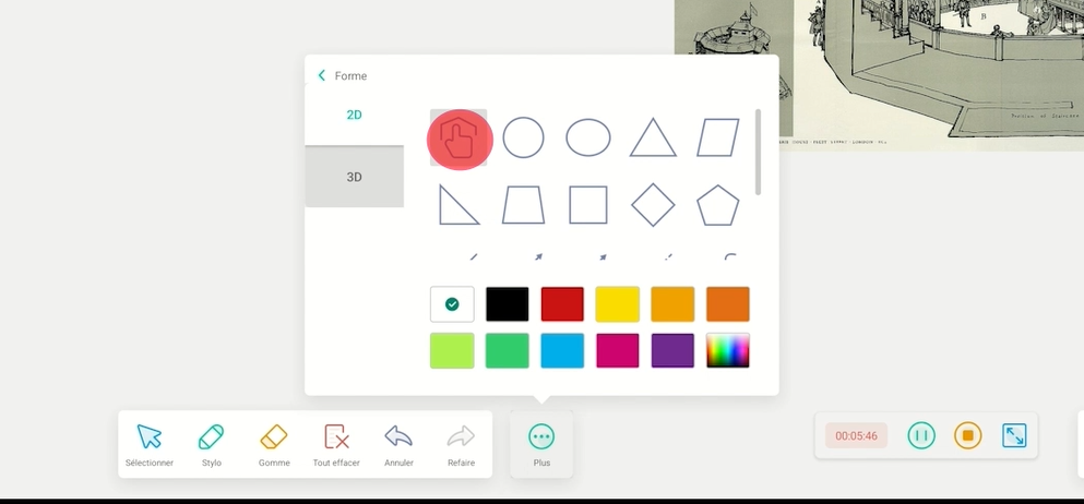 La reconnaissance de formes dans le tableau Note