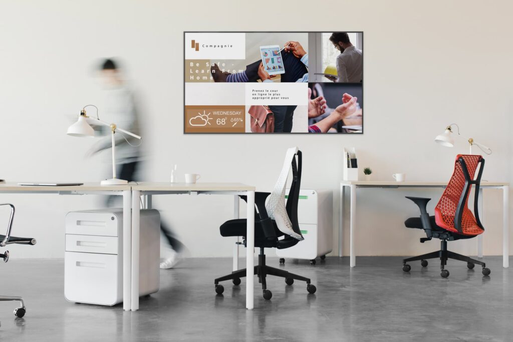 Affichage dynamique dans l'immobilier et dans une agence immo