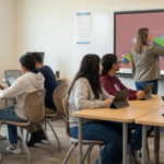 Interactive screen for business and education school